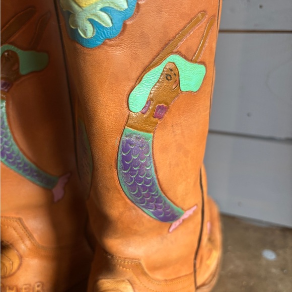 Brother Vellies Mermaid Doodle Cowboy Boots - Picture 8 of 12